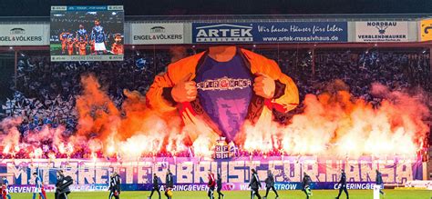 Video Hansa Fans Mit Choreo Und Pyroshow Liga2 Online De