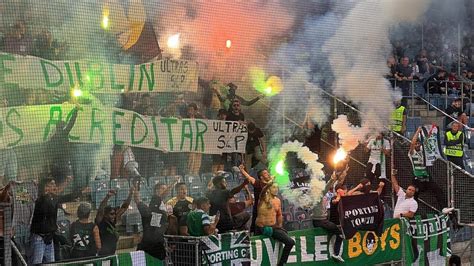 Sporting Cp Pyro Away At Sturm Graz Youtube