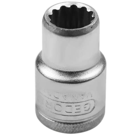 Soquete Estriado Curto 12mm Encaixe 1 2Pol GEDORE D19 12MM