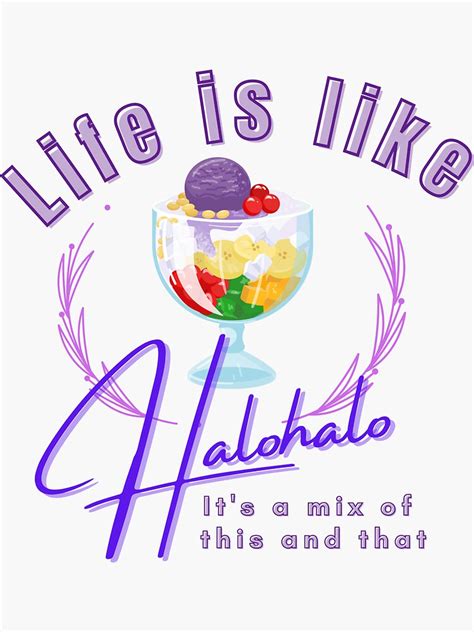 Halohalo Filipino Dessert Design Sticker For Sale By Moccaart Redbubble