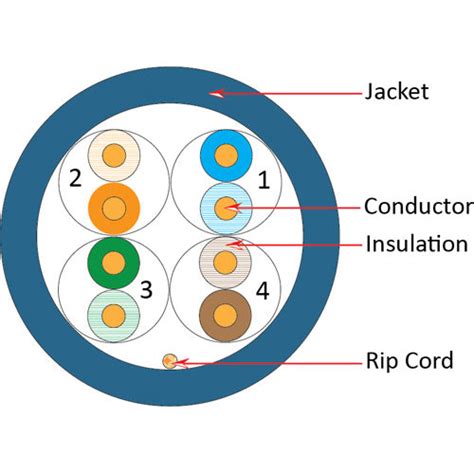 Vertical Cable 1000ft Stranded Cat6 Bulk Cable Firefold