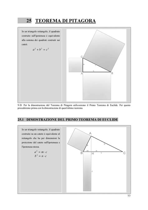 25 Teorema Di Pitagora 25 Teorema Di Pitagora N Per La
