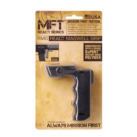 MFT Chwyt Przedni React Magwell Grip Picatinny Czarny RMG BL