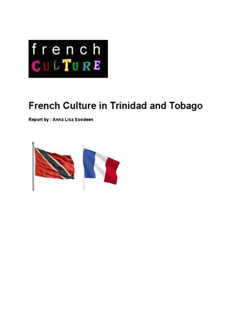 French Culture in Trinidad and Tobago | PDF | Trinidad And Tobago ...