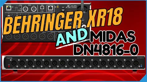 Behringer Xr18 With Midas Dn4816 O For Iem Splitter Youtube