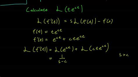 72 Laplace Transforms Using The Product Rule Youtube