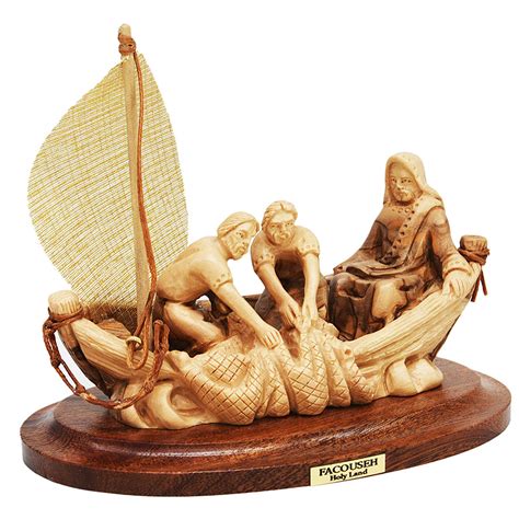 Jesus With His Disciples In The Boat Miracle Of Fishing