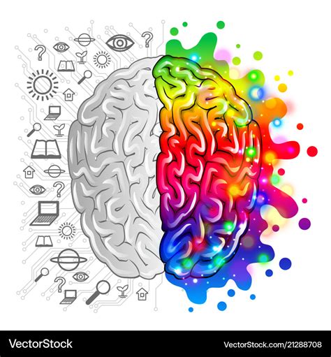 Creative Thinking Vs Logical Thinking Stock Vector Illustration Of