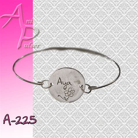 PER3COR Pulsera para mamá con medallas personalizadas en plata