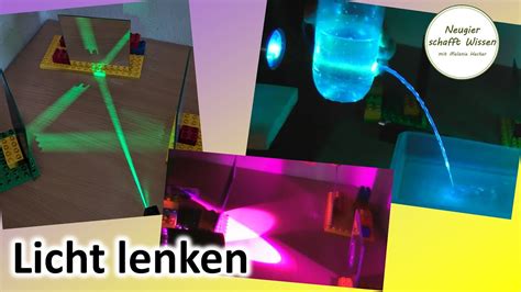 Licht lenken mit Spiegeln und Wasser Experiment für Kinder YouTube