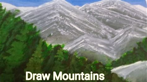 How To Draw Mountains Easy Step By Step Tutorial For Beginniners