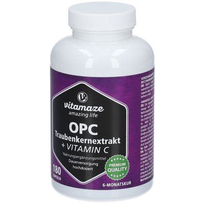 Vitamaze OPC TRAUBENKERNEXTRAKT Hochdosiert Vitamin C 180 St Shop