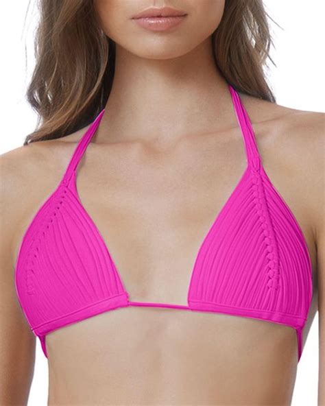 Pq Swim Pilyq Ilsa Triangle Bikini Top In Pink Lyst