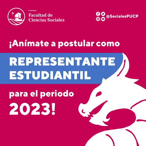 Anímate a postular como representante estudiantil para el periodo 2023