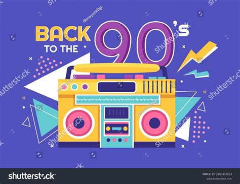 S Retro Party Cartoon Background Illustration Royalty Free Stock