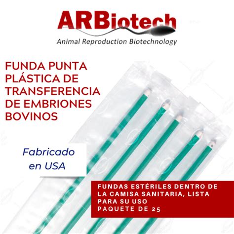 Funda TE bovinos punta plástica estéril con camisa sanitaria ARBiotech