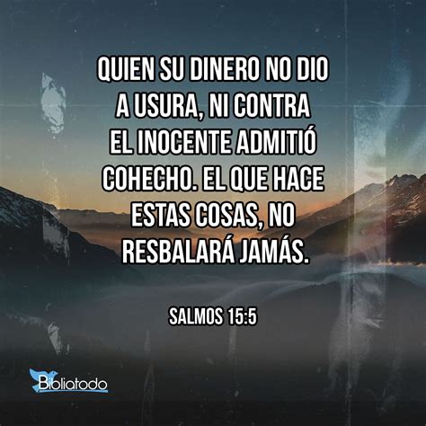 Salmos 15 5 Referencias Cruzadas de la Biblia Conexiones Versículo a