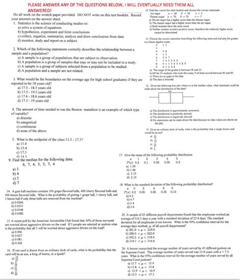 Solved Statistics Problems Pdf