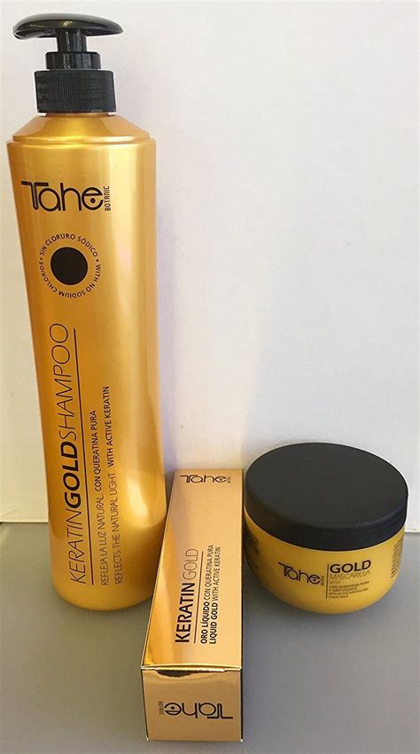 Tahe Botanic Liquid Gold Keratin Gold Shampoo Ml Mask Ml