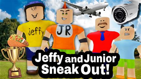 Sml Roblox Jeffy And Junior Sneak Out Youtube