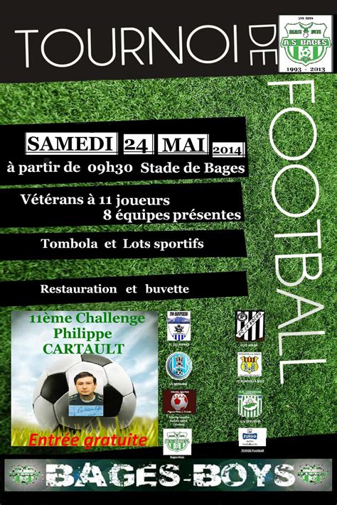 Actualité A propos du Tournoi 2014 Part 1 club Football BAGES