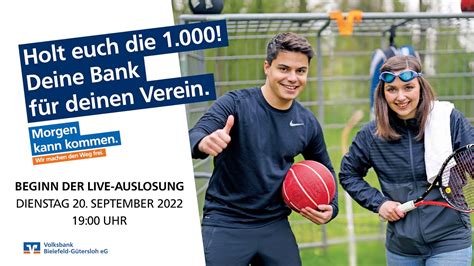 Holt euch 1 000 Deine Bank für deinen Verein Auslosung live