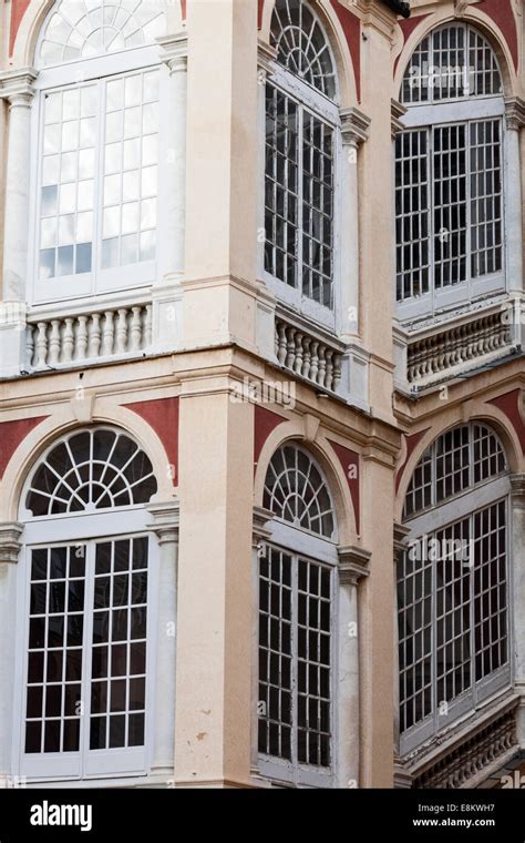 Detail Of Windows At Palazzo Reale Genoa Italy Stock Photo Alamy