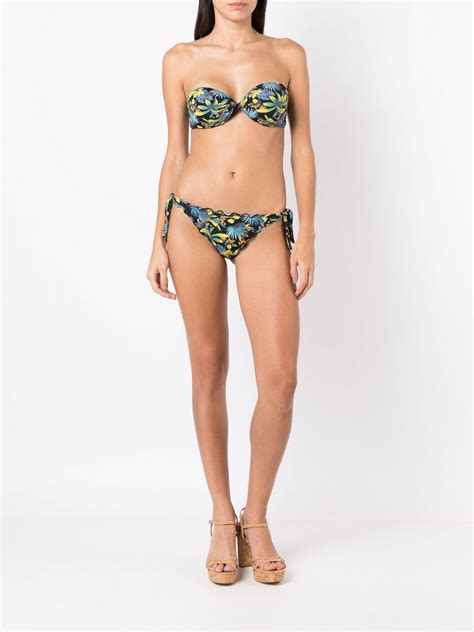 Amir Slama Bandeau Style Bikini Set Black FARFETCH