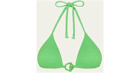 ViX Firenze Audrey Triangle Bikini Top In Green Lyst