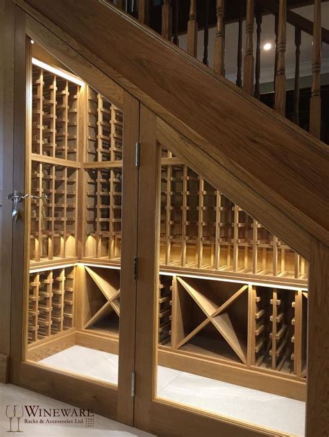 Under Stairs Wine Bottle Storage Wine Cellar Made From Solid Oak