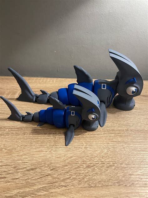 D Printed Articulated Flexi Hammerhead Shark Etsy