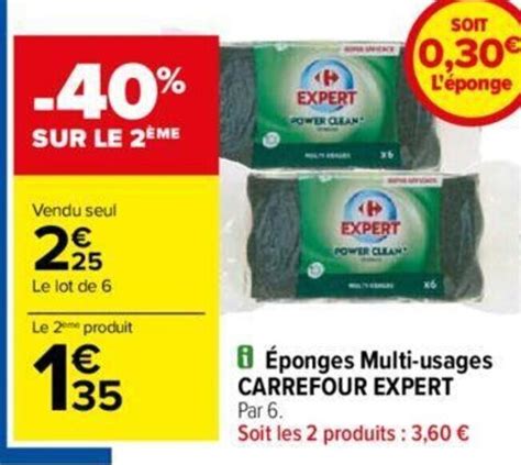 Promo Éponges Multi usages CARREFOUR EXPERT chez Carrefour