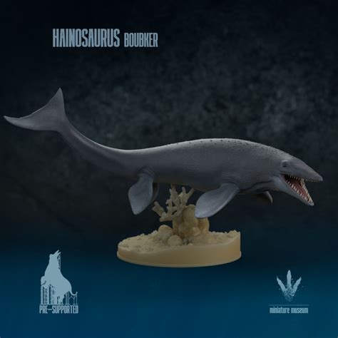 3D Printable Hainosaurus boubker : The Giant Mosasaur by Miniature Museum