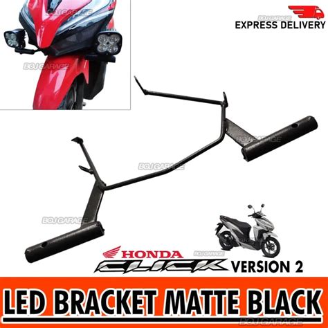 Led Light Bracket Bakal Matte Black Honda Click Version Plug And Play