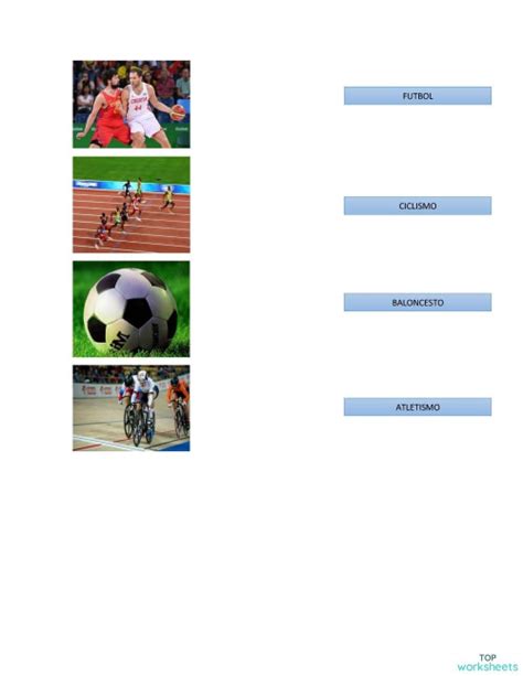 Conocimiento De Deportes Ficha Interactiva Topworksheets Nbkomputer