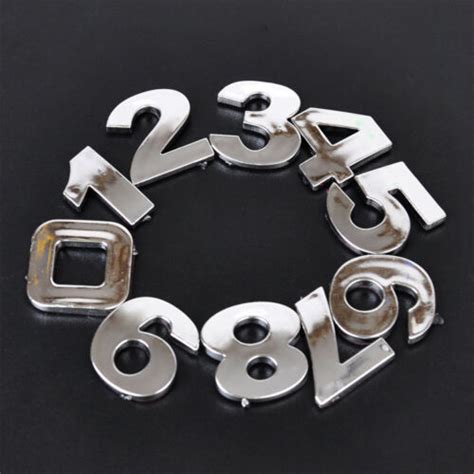 40 3D DIY Chrome Metal Letter Numbers Car Motorcycle Emblem Badge