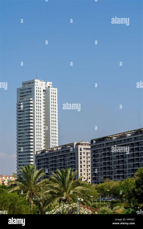 Valencia City Skyline Buildings In Summer Stock Photo - Alamy