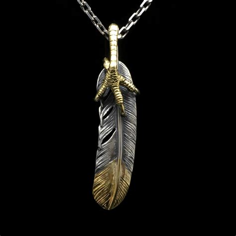 Right Eagle Claw Feather Retro 925 Silver Pendant Japan Takahashi Goro