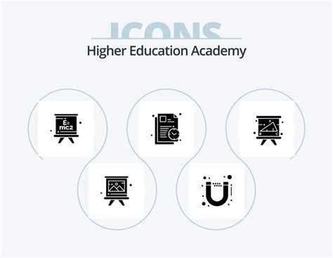 Academy Glyph Icon Pack 5 Icon Design. education. academy. blackboard ...