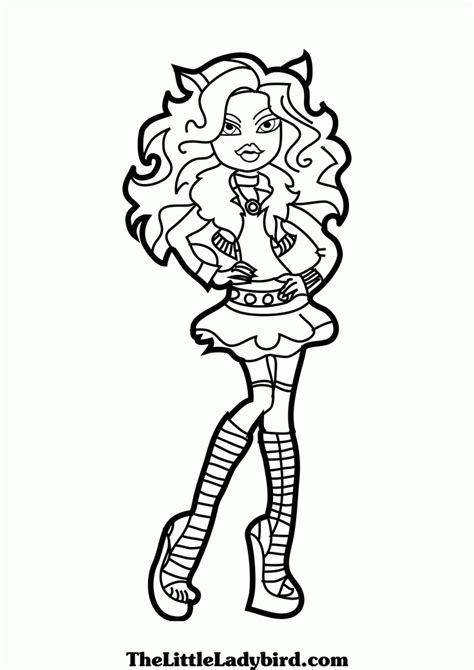 Clawdeen Monster High Coloring Pages To Print