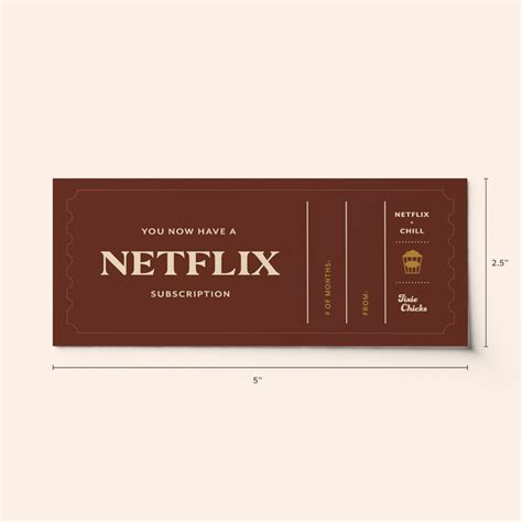 Custom Netflix Subscription Ticket Voucher Surprise Gift - Etsy