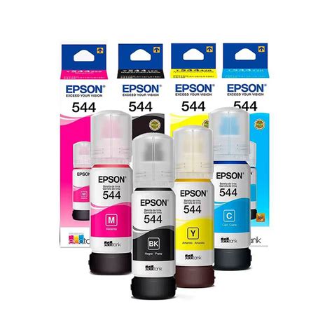 Pack De Tinta Epson T544 Los 4 Colores Original Green Data