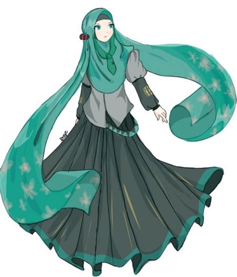 Miku Hatsune As Muslimah Gadis Manga Fotografi Teman Gambar Manga