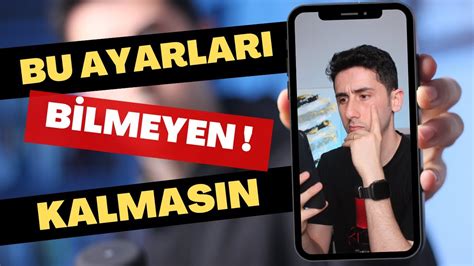 İPHONE KAMERA AYARLARI NASIL OLMALI En Güncel Ayarlar 2023 YouTube