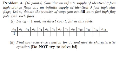 Solved Problem 4 10 Points Consider An Infinite Supply Of Chegg