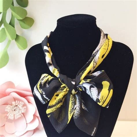 Printed Silk Long Scarf Etsy