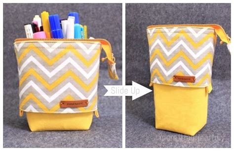 Diy Slide Down Standing Pencil Case Free Sewing Pattern Video