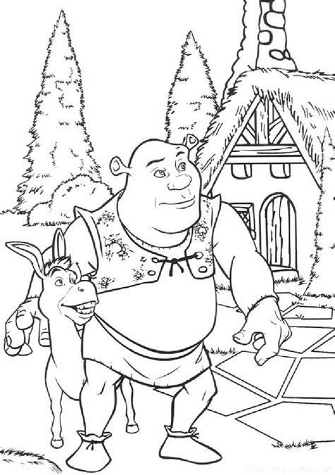 Dibujo Gratis De Shrek Para Imprimir Y Colorear P Ginas De Shrek Para