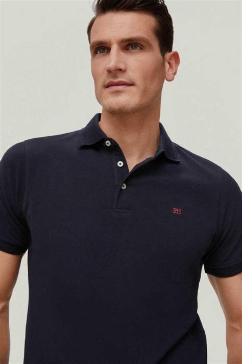 Hombre Polo Piqu Slub Azul Pedro Del Hierro Polos Kirsti Webb