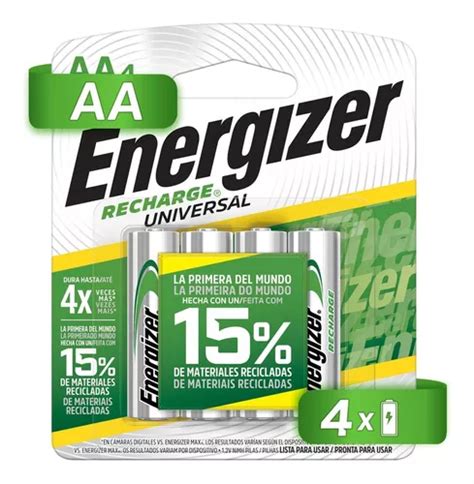 Pilas Recargables Energizer Aa 2000 Mah Blister 4 Unidades